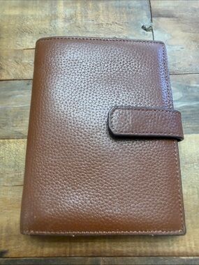 Nordstrom Brown Leather Wallet with Snap Closure